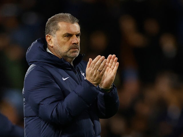 Tottenham Hotspur-baas Ange Postecoglou afgebeeld op 16 maart 2024